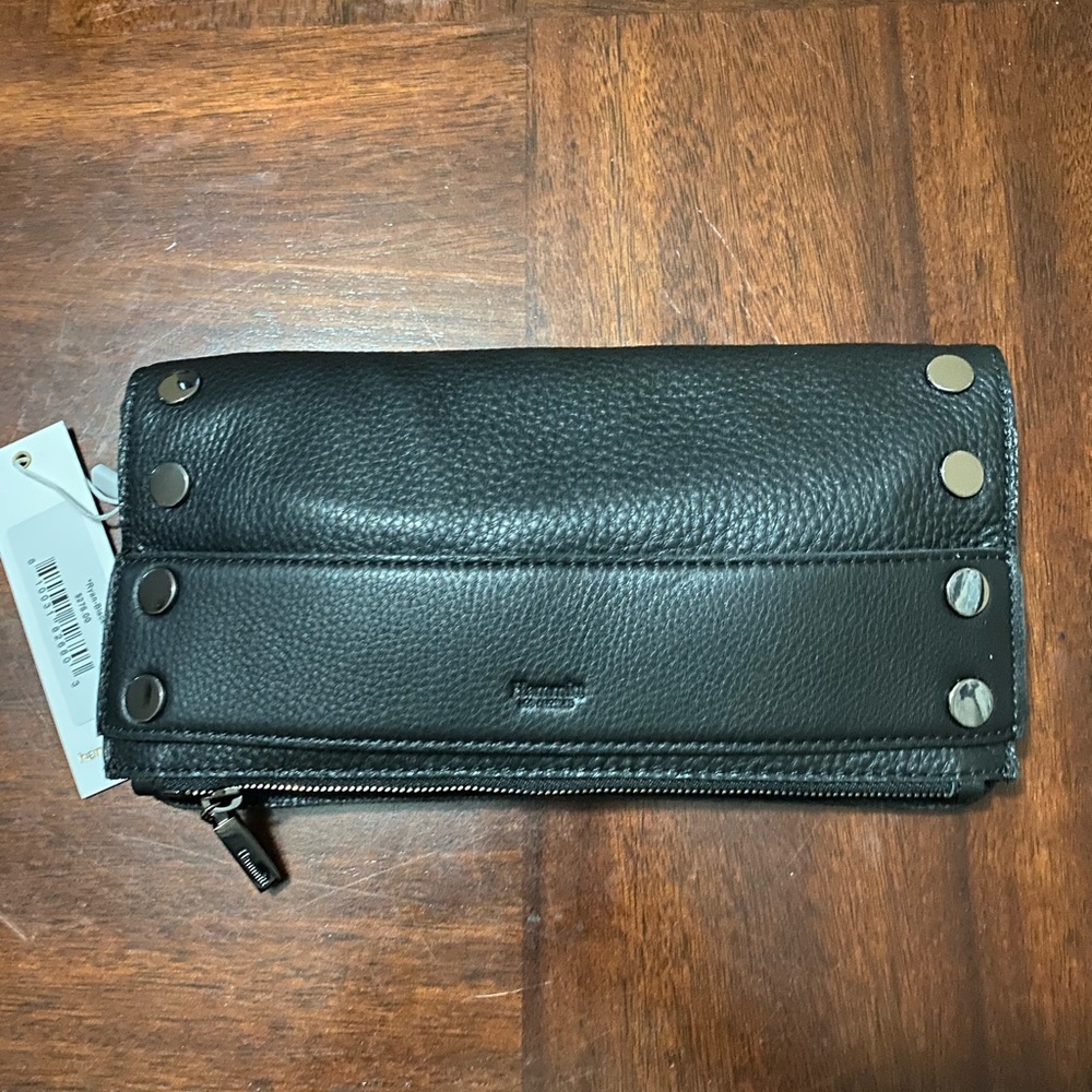 HAMMIT RYAN NUBUCK LEATHER CROSSBODY IN BLACK EUC